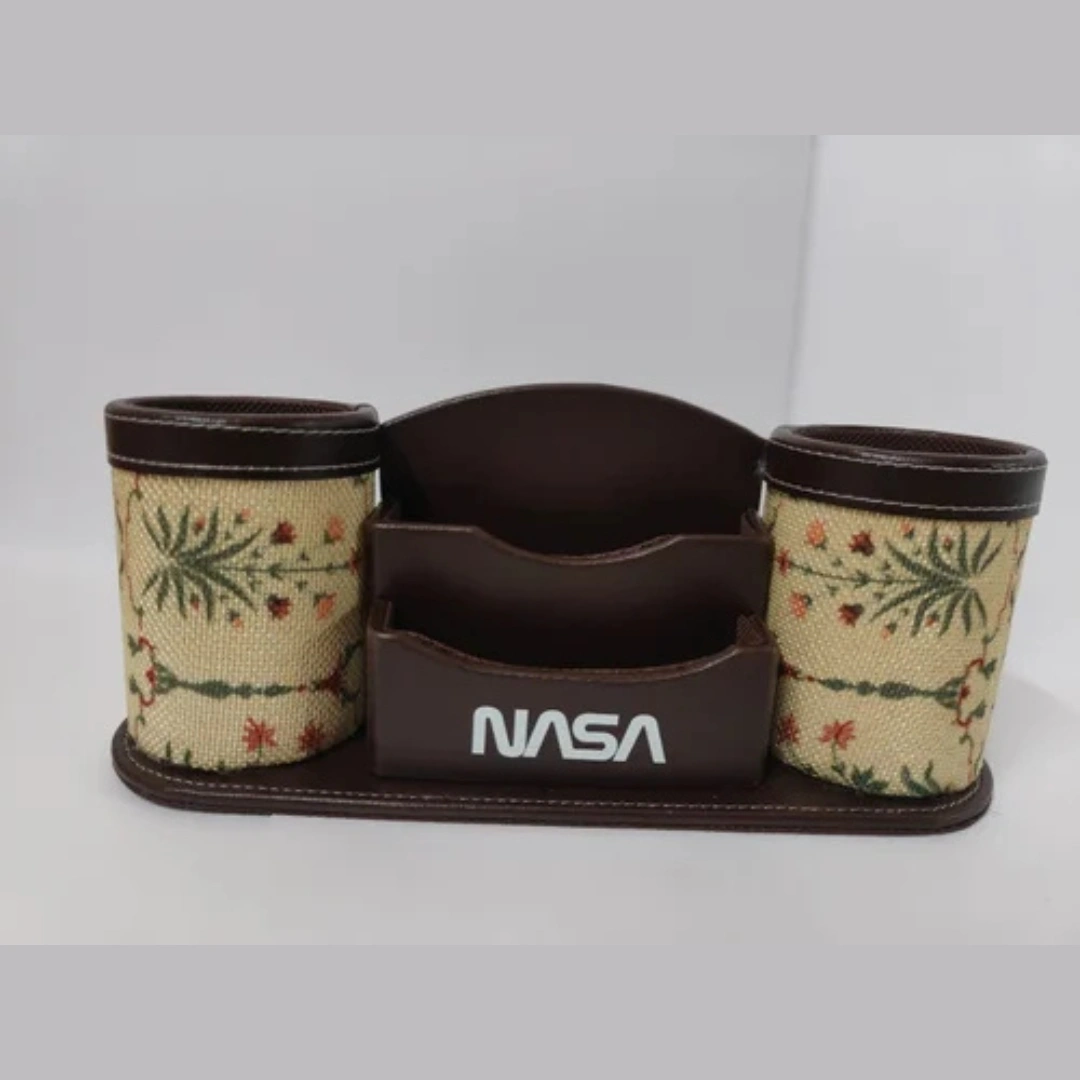Office Table Organizer In Leather